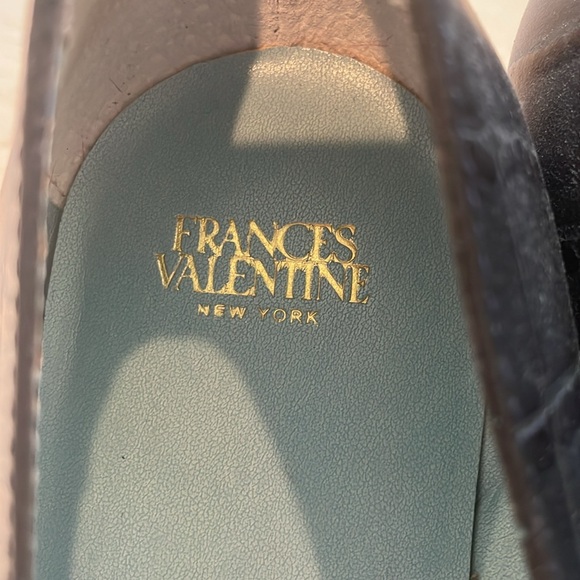 Frances Valentine  New York “Kit” Navy Blue Pink Calf Hair Textured Pumps Size 8 - Picture 6 of 8